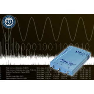 PicoScope 4262 Set, hochauflösendes 2-Kanal/16 Bit USB- Oszilloskop, 5MHz, 10MS/s, Pufferspeicher: 16 MS