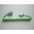 Thermocouple Extension Lead, Type K 2000mm, Coiled Lead