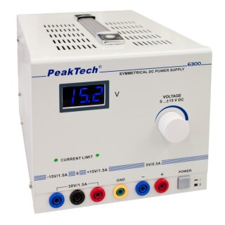PeakTech 6300, Symmetrisches Netzgerät 0 bis...