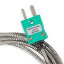 Hochtemperatur- Fiberglas- Drahtsonde, Typ K- Thermoelement, -60 bis +600&deg;C 1m