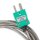 Hochtemperatur- Fiberglas- Drahtsonde, Typ K- Thermoelement, -60 bis +600°C 1m