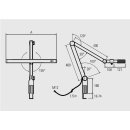 UNILED II Tunable White, Articulated Arm Lamp, 3,000K - 6,500K, Settable Standard, non-dimmable