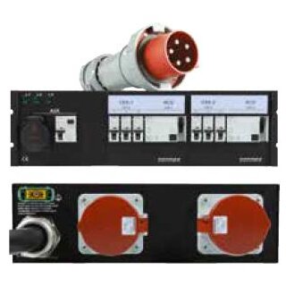 CONNEX 125A- Stromverteiler, 2 x CEE63A und 1 x Schuko mit FI 0,03A