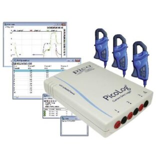 PP803 PicoLog CM3, 3-Channel Mains Current Logger Set with 3 Current Clamps
