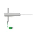 T- förmige Ofensonde, Edelstahl, Thermoelement Typ K, -75 bis +250°C