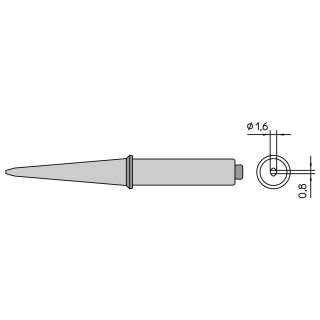 Weller Lötspitze Serie CT, CT5 C8/1,6 x 0,8mm, gerade, 425°C
