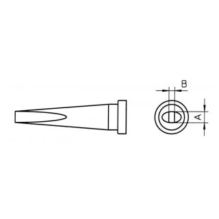Weller Lötspitze Serie LT, Meißelform, LT L/2,0 x 1,0mm, gerade