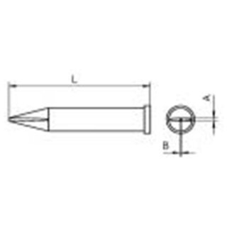 Weller Lötspitze Serie XT, Meißelform, XT H/0,8 x 0,4mm, gerade