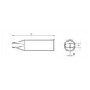 Weller Soldering Tip Type XHT Chisel Shape, XHT D/5.0 x...