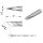 JBC Soldering Tip Series C115, Blade Shape, C115112/2.5 x 0.3mm, Angled