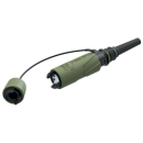 NKO2M3-FG-0-002, FIBERFOX EBC25, 2-Kanal Multimode Glasfaserkabel  2m, OM3 Luftspule