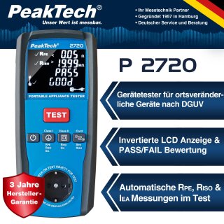 PeakTech 2720, PAT- Tester für ortsveränderliche Geräte