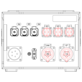 CONNEX CPC32-C2-C1T3F3-RB, Xtreme Outdoor Power Container, 32A