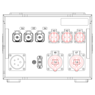 CONNEX CPC32-C1-C2T3F3-RB, Xtreme Outdoor Power Container, 32A